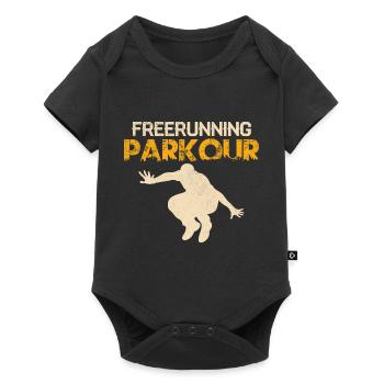 Freerunning Parkour Traceur Course Libre - Body à manches courtes Premium Bébé - noir - Devant