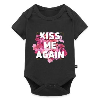 Küss mich wieder - Baby Premium Kurzarmbody - Schwarz - Vorne