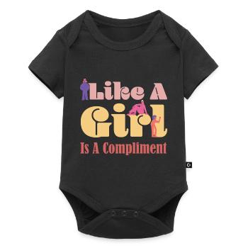 Frauen Gleichberchtigung Design und Feminist - Baby Premium Kurzarmbody - Schwarz - Vorne