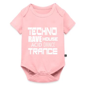 danse techno trance - Body à manches courtes Premium Bébé - rose - Devant