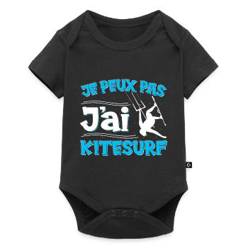 Je peux pas j'ai kitesurf | Design et logo - Body à manches courtes Premium Bébé - noir - Devant
