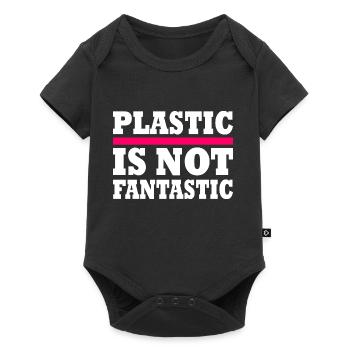 Plastic is not fantastic - Baby Premium Kurzarmbody - Schwarz - Vorne