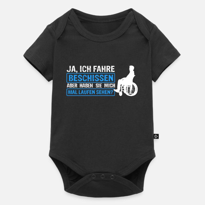 Rollstuhlfahrer Rollstuhl Spruch Geschenkidee Roll - Baby Premium Kurzarmbody - Schwarz