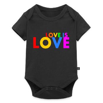 Love is love - Baby Premium short-sleeve bodysuit - black - Front