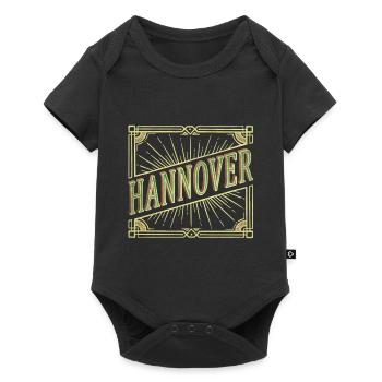 Hanovre Allemagne City Font Vintage Rétro - Body à manches courtes Premium Bébé - noir - Devant