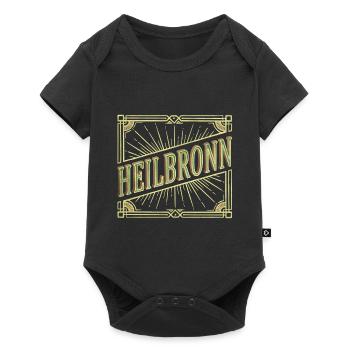Heilbronn Germany City Font Vintage Retro - Baby Premium short-sleeve bodysuit - black - Front