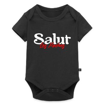 Salut les gens pas beaux - humour sarcasme - Body à manches courtes Premium Bébé - noir - Devant