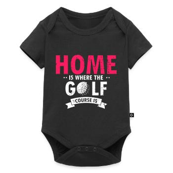 Home Is Where The Golf Course Is Awesome Retro - Baby Premium short-sleeve bodysuit - black - Front