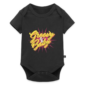 Groovy Baby Dab - Ecriture Rétro Vintage - Body à manches courtes Premium Bébé - noir - Devant