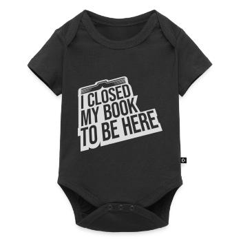 I closed my book - Baby Premium Kurzarmbody - Schwarz - Vorne