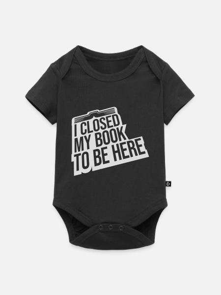 I closed my book - Baby Premium Kurzarmbody - Schwarz