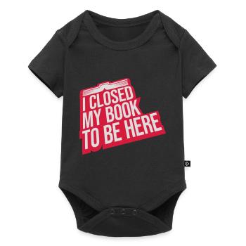 I closed my book - Baby Premium Kurzarmbody - Schwarz - Vorne
