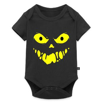 Böses Gesicht - Baby Premium Kurzarmbody - Schwarz - Vorne