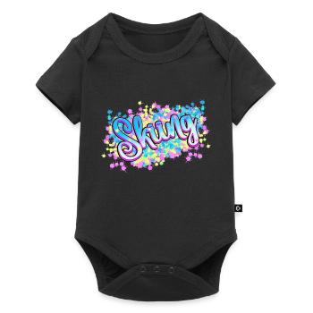 Skier - Body à manches courtes Premium Bébé - noir - Devant