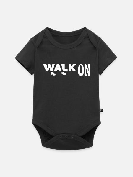 Walk on - Baby Premium Kurzarmbody - Schwarz