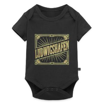 Ludwigshafen Germany City Font Vintage - Baby Premium short-sleeve bodysuit - black - Front