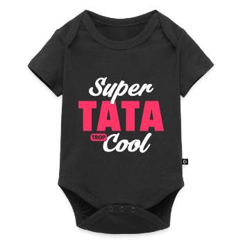 cadeau humour tata / super tata cool - Body à manches courtes Premium Bébé - noir - Devant