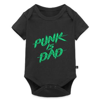 Punk is dad Punkrock Musik Punker Rocker - Baby Premium Kurzarmbody - Schwarz - Vorne
