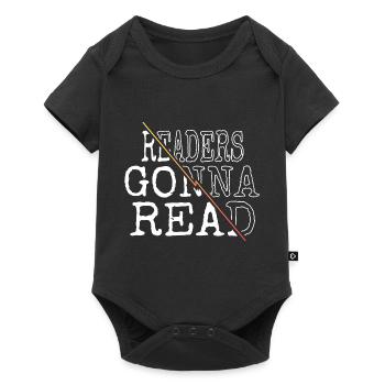 bookish stuff typography green i love books - Baby Premium Kurzarmbody - Schwarz - Vorne