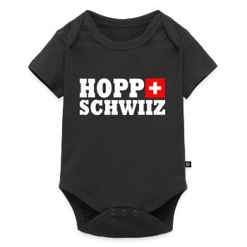 Hopp schwiiz - Baby Premium short-sleeve bodysuit - black - Front