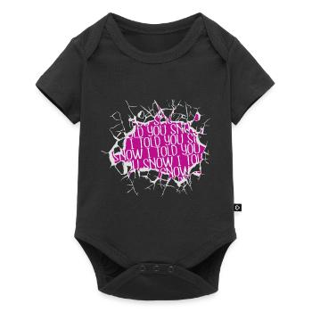 Dinosaur Fan Christmas Couples Dinosaur Moon - Baby Premium short-sleeve bodysuit - black - Front