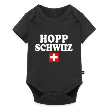 Hopp schwiiz - Body à manches courtes Premium Bébé - noir - Devant
