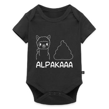 Alpaga Lama Kaka drôle de dicton - Body à manches courtes Premium Bébé - noir - Devant