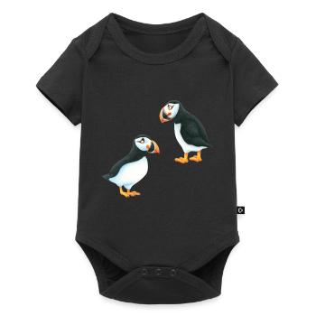 Macareux - Body à manches courtes Premium Bébé - noir - Devant