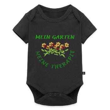 Ich brauche keine Therapie, ich habe meinen Garten - Baby Premium Kurzarmbody - Schwarz - Vorne
