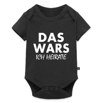 Das wars ich heirate - Baby Premium Kurzarmbody - Schwarz - Vorne