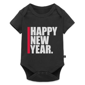Citation Bonne année - Body à manches courtes Premium Bébé - noir - Devant