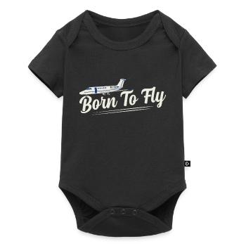 Born To Fly Airline Pilot Aviation - Body à manches courtes Premium Bébé - noir - Devant