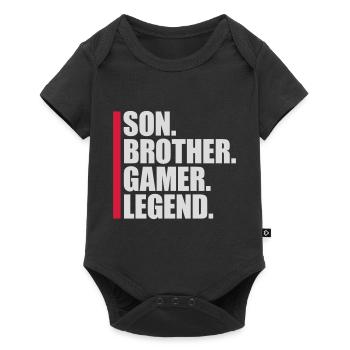 Fils Frère Gamer Légende - Body à manches courtes Premium Bébé - noir - Devant