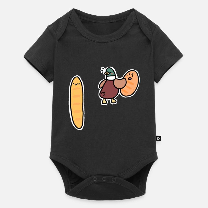 Duck with Bread Meme - Baby Premium short-sleeve bodysuit - black
