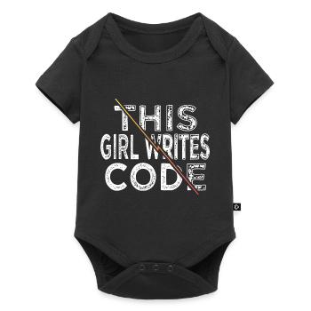 quote father birthday present idea programming - Baby Premium Kurzarmbody - Schwarz - Vorne