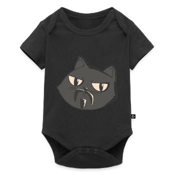Bearded wütend aussehende Katze Bearded wütend aus - Baby Premium Kurzarmbody - Schwarz - Vorne