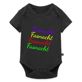 Fasching Bunt - Baby Premium Kurzarmbody - Schwarz - Vorne