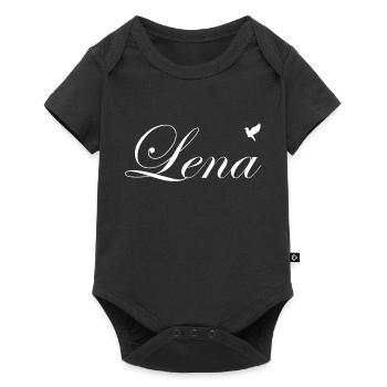 Lena beautiful name White - Baby Premium short-sleeve bodysuit - black - Front