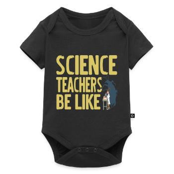 Professeur de sciences Soyez comme un professeur rétro drôle - Body à manches courtes Premium Bébé - noir - Devant