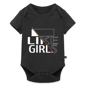 love grl pwr barber hair feminine awesome - Baby Premium Kurzarmbody - Schwarz - Vorne