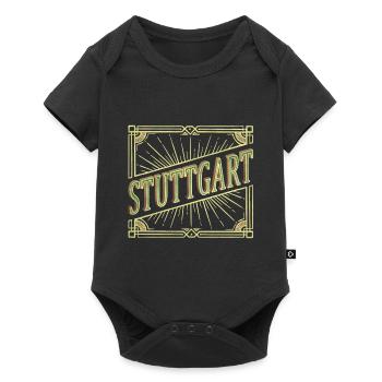 Stuttgart Germany City Font Vintage Retro - Baby Premium short-sleeve bodysuit - black - Front