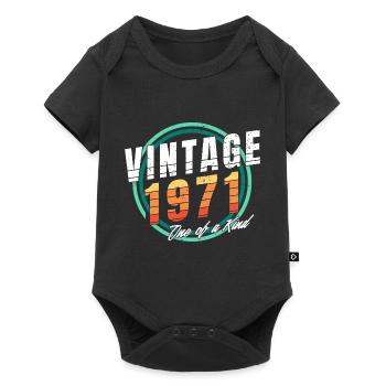 Chemise vintage 1971 pour homme femme 52 ans 52ème - Body à manches courtes Premium Bébé - noir - Devant