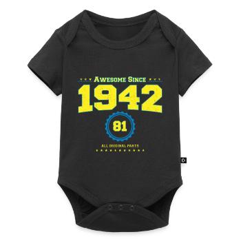 Super chemise 1942 pour hommes femmes 81 ans 81st - Body à manches courtes Premium Bébé - noir - Devant