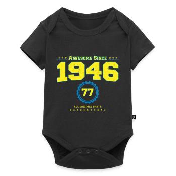 Awesome 1946 Shirt für Männer Frauen 77 Jahre alt 77. - Baby Premium Kurzarmbody - Schwarz - Vorne