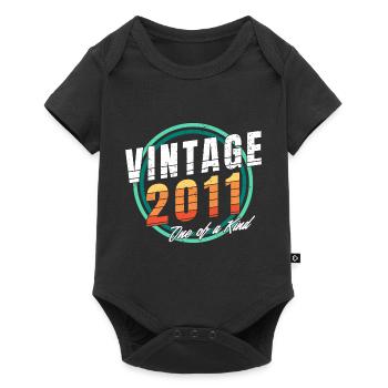 Vintage 2011 Shirt für Männer Frauen 12 Jahre alt 12. - Baby Premium Kurzarmbody - Schwarz - Vorne