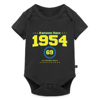 Super chemise 1954 pour hommes femmes 69 ans 69ème - Body à manches courtes Premium Bébé - noir - Devant