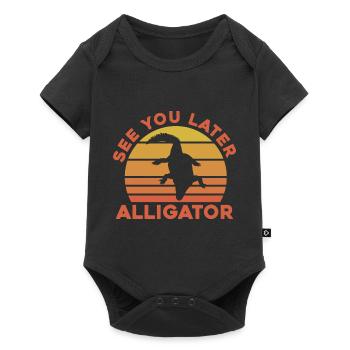 A plus tard Alligator - Body à manches courtes Premium Bébé - noir - Devant