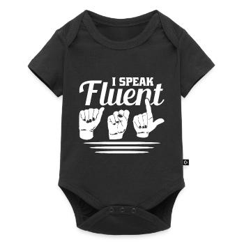 Langue des signes sourde Fierté sourde - Body à manches courtes Premium Bébé - noir - Devant