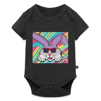 Drôle de lapin - Body à manches courtes Premium Bébé - noir - Devant