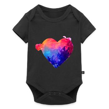 Saint-Valentin Fête des mères Mariage d’amour Fiançailles - Body à manches courtes Premium Bébé - noir - Devant